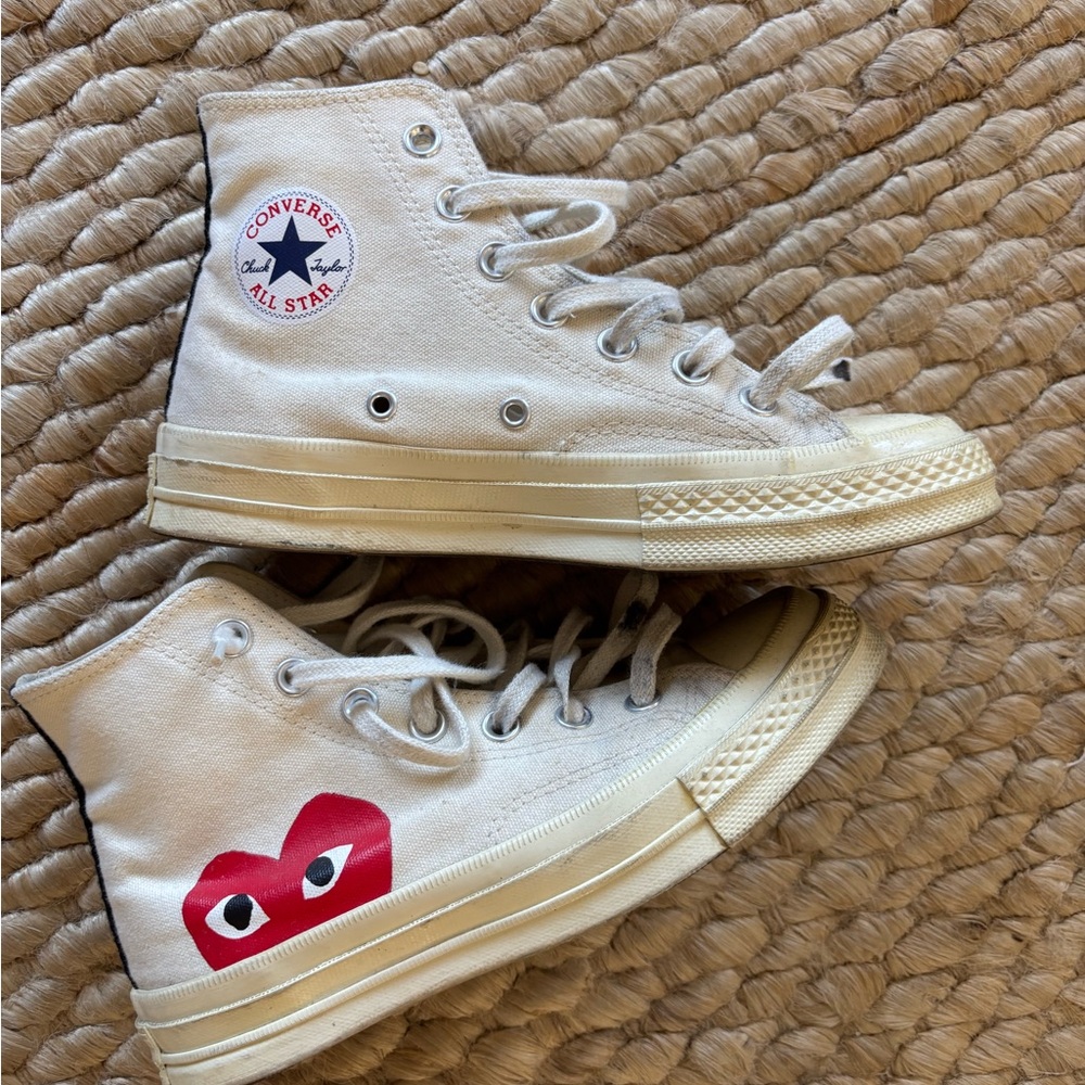 Converse Commes de Garçon High-Top Sneakers - Cream
